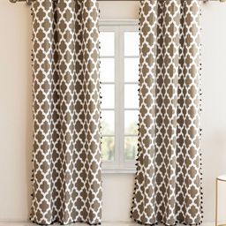 HOMEMONDE 2 Pcs Grey & White Ethnic Motifs Cotton Room Darkening Window Curtain-13