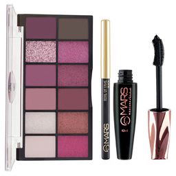 MARS Women 12 Shade Pigmented Eyeshadow Palette With Smudge Proof Mascara & Kajal Shade-01-image-24