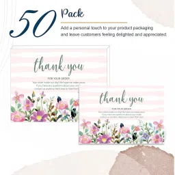 mudrit Thank You For Your Order Cards, Large Size 4" x 6", Insert Card With Every Order Greeting Card image 3