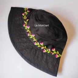 lemomzart Hand-embroidered hat with floral-image-8