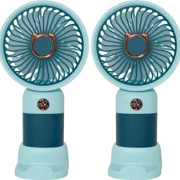 24 ENERGY USB Mini Desk & Handheld Fan for Office & Home Use | Pack of 2 - Blue AeroBreeze USB Fan-10