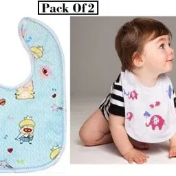 2 Fast Dry-Waterproof, Super Soft Cotton Daily Use, Elegant &Stylish Baby Bibs-image-23