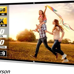 QUARSON 120 inch16:9HD Projector Screen Anti-Crease Foldable Portable white matte screen Projector Screen (Width 266 cm x 149 cm Height)-picture-39