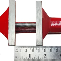 scorpion Table Vice Clamp Type Fixed Base Baby Vice- Cast Iron(60 mm, Red) Multi Vise Tool image 2