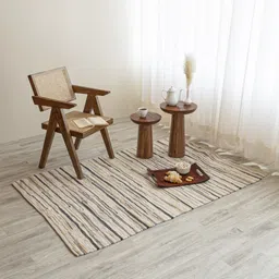 homemonde Beige Cotton Area Rug-picture-38