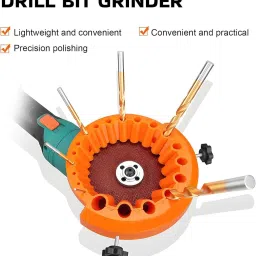 aasons Professional Drill Bit Sharpener Tool for 125mm Angle grinder Power Drill Bit Grinding Attachment for Grinding Drill Bits, 2 to 13 Mm image 5