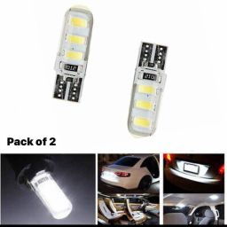 T10 White Silicon Car Parking Led Bulb Universal for Car (Pack of 2) Interior Light Car LED (12 V, 1.2 W)-image-14