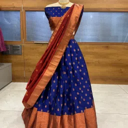 Self Design Semi Stitched Lehenga Choli-image-1