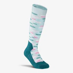 wedze KIDS’ SKI AND SNOWBOARD SOCKS 100 - BLUE PATTERNED-picture-26