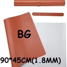 SPIRITUAL HOUSE Waterproof Gaming Mouse Pad, Vegan PU Leather Table Mat 80*40 Brown Non Slip Base Dual Sided Mousepad-image-23