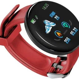SYN SONS D18 Unisex smart band Smartwatch (red Strap, Free size)-picture-17