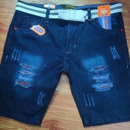 Solid Men Denim Blue Denim Shorts-image-61