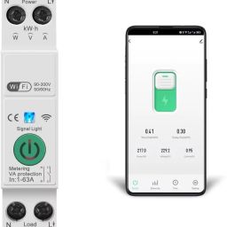 PGSA2Z Wi-Fi Smart Circuit Breaker, 63A, 1P, Power Metering,Timer Relay for Smart Home-image-6