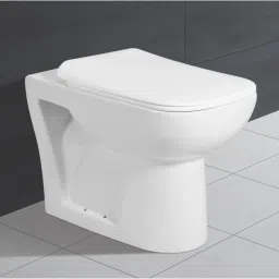 Floor Mounted Water Closet Western Floor Mounted Water Closet Ceramic Western Toilet/European Commode with Soft Close Seat Cover for Lavatory, Toilets (S Trap Outlet Is From Floor) Western Commode-image-8