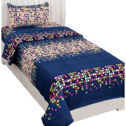 160 TC Polycotton, Microfiber, Cotton Blend Single 3D Printed Flat Bedsheet-image-78