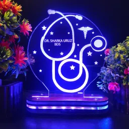 Personalized Thank You Gift For Doctors 3D LED Multicolor Name Plate Lamp Gift Table Lamp-15