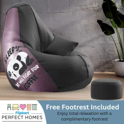 XXXL PatternPuff Bag With Free Cushion and Puffy , Fight For Coffee-Black Teardrop Bean Bag With Bean Filling-picture-11