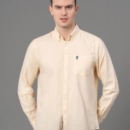 Men Regular Fit Solid Button Down Collar Casual Shirt-image-96