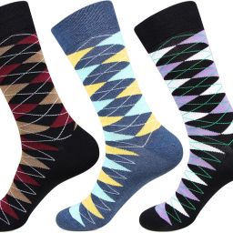Office/ Buisness/ Formal Full Length Socks Men Argyle Mid-Calf/Crew-image-24