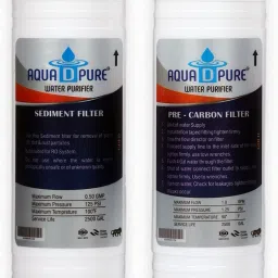 aquadpure Complete 100 GPD Ro water purifier filter service with all accessories (Full service kit With Pre Filter) Solid Filter Cartridge image 2