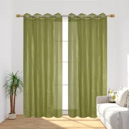 152 cm (5 ft) Tissue Transparent Window Curtain (Pack Of 2)-image-86