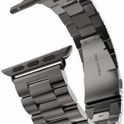 lakshita accesory 42mm/44mm Stainless Steel Band Compatible with Apple Watch Series SE / 6 / 5 / 4 (44mm) , Series 3/2/1 (42mm) iWatch Bracelet Wrist Bands Strap , Black Smart Watch Strap-image-20