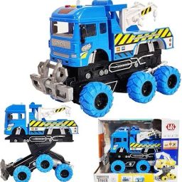 6 Wheel Drive Friction Powered Crane Truck Toy for Kids-23