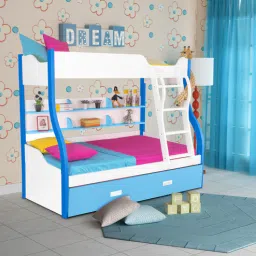 alex daisy Columbia Bunk Bed in Blue Colour with Drawer Storage-picture-28