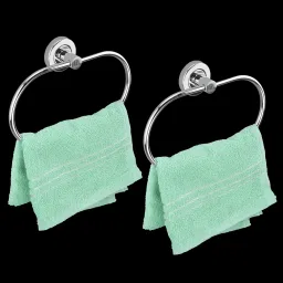 Stainless Steel Towel Ring for Bathroom/Wash Basin/Napkin RingHanger(Ovel,Set-2) Chrome Finish, Silver Towel Holder-image-37