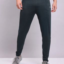 Men Solid Black Track Pants-image-9