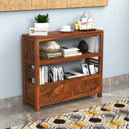 Solid Wood Semi-Open Book Shelf-image-94