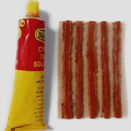 Tyre Long Life Puncture Repair Strips Set of 5 With Solution Tube/Adhesive Tubeless Tyre Puncture Repair Kit-image-63