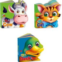 Set Of 3 Who Am I Story Books Of Cat, Cow & Duck-50