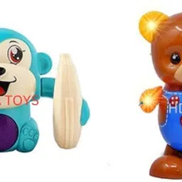 Combo Pack of 2 Monkey & Dancing Bear toy-43