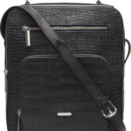 Black Men Sling Bag - Medium 02-CROCO/MEL RANCH-BLACK/BLACK-image-80