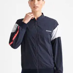 Train Oversized Bomber Jacket with Brand Taping-image-76