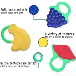 miss & chief by flipkart Super Soft Silicone Teether| BPA Free & toxins Free| Food Grade Quality Silicone teether/Soother for Babies/Infants/Toddlers (Brinjal) Teether image 2