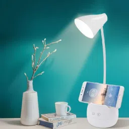 Portable Eye Protection Rechargeable LED Touch On/Off Desk/Table Lamp with 3 Gear Touch Dimmer for Home | Study | Office with Pen/Mobile Stand Study Lamp-image-1