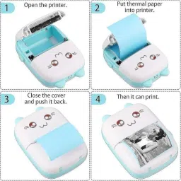 SUPREME5 Portable Printer Mini Wireless Bluetooth Thermal Multi-function nhy9 Single - Text Used For: Title, Compare image 2