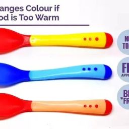 Baby Silicone Temperature Sensing Infant Training Spoon, BPA Free Feeding Spoon- Silicon-16