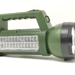 awza Torch 50watt with Emergency 24 SMD, Emergency Light, Rechargeable Torch with high power long range big size torch DUAL FUNCTION SEARCH OR EMERGENCY lLIGHT Torch Emergency Light Torch Emergency Light 12 hrs Torch Emergency Light image 2