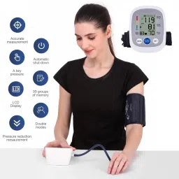 FEDORA EMPIRE CPort BP Monitor Automatic Accurate Digital Blood Pressure Checking Machine Upper Arm Portable BP Machine with Micro USB Bp Monitor image 5