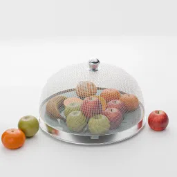 9 Inch Mesh Guard Stainless Steel Food Cover Dome | Silver 9 inch Lid, Pack of 1-22