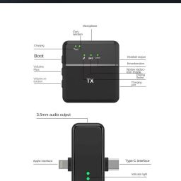 Soopii Dual Wireless Microphone | 3-in-1 Mic for Phone, DSLR, iPhone, Android, Laptop Camera Microphone image 2