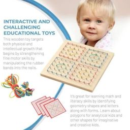 bestie toys Wooden Mathematical Manipulative Material Array Block Geo Board Educational Toys image 3