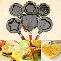nunki trend Mini Egg Fried Pan Egg Pancake Breakfast Omelets Pan (1 Pcs, Assorted Design) Fry Pan 12 cm diameter 0.1 L capacity image 4
