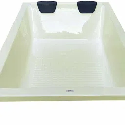 Phoenix 6 Ft. Rectangular Acrylic Large for Adults - Ivory Alcove Bathtub-image-90