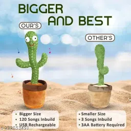 magic toys Dancing Cactus with Lights Up Talking Singing Toy Decoration image 2