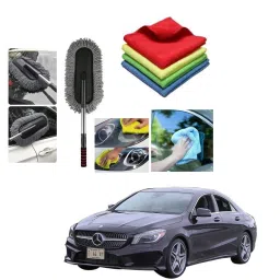 1 Microfiber Duster, 4 Pcs Microfiber Cloth Combo-image-81
