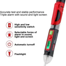WINTACT WT3010 LED AC Voltage Tester Non-Contact Detector Pen 12-1000V AC Digital Voltage Tester-9